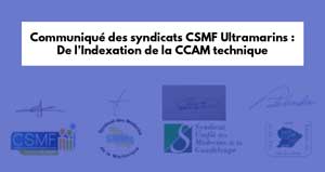 Syndicats CSMF Ultramarins : de l'Indexation de la CCAM technique