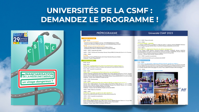 Universités de la CSMF : demandez le programme !